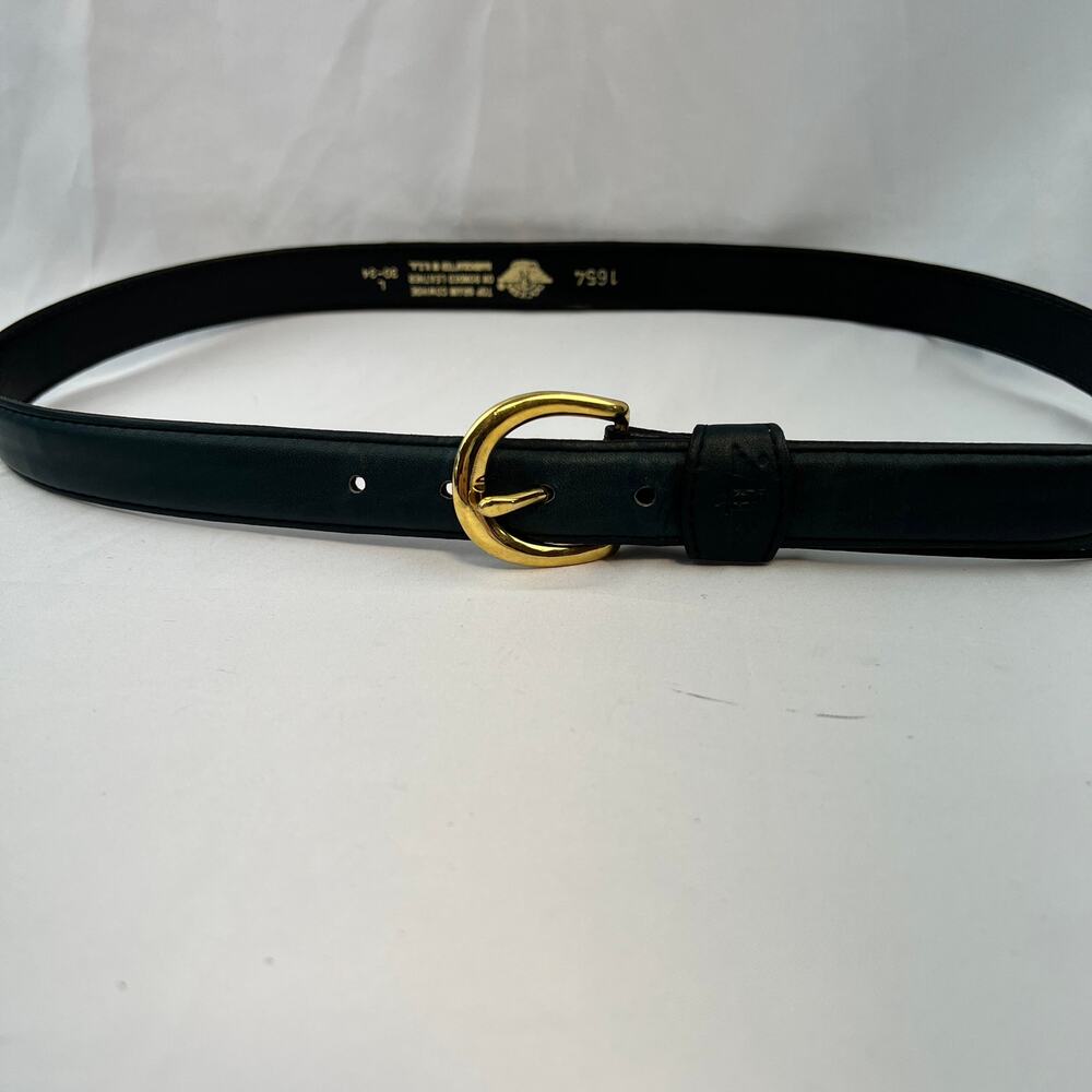 Vintage Dockers USA Top Grain Cowhide Leather Belt Black L Corporate Classiccore